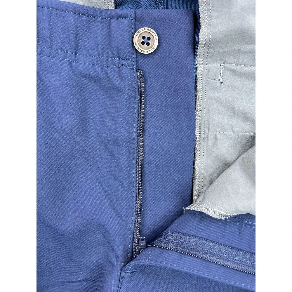 Under Armour Pants Mens 34x32 Blue Match Play Straight Performance Stretch Chino